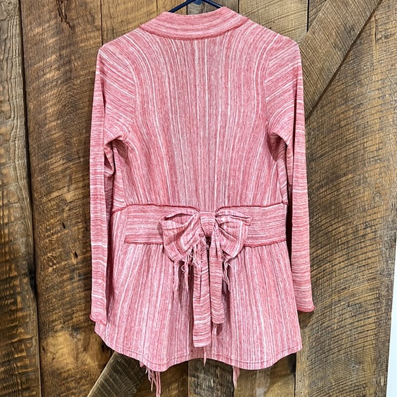 Free People Take A Bow Stripe Fringe Boho Cardigan - Picture 6 of 7